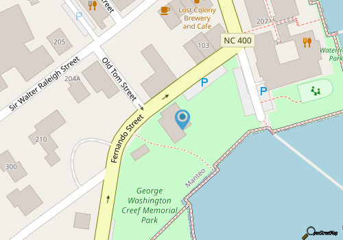 Roanoke Marshes Lighthouse map location