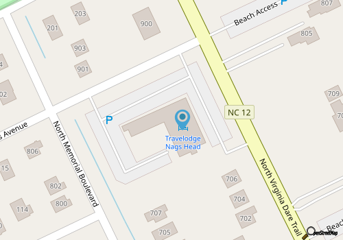 Travelodge Hotel Kill Devil Hills map location