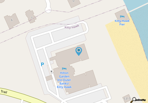 Kitty Hawk Pier map location