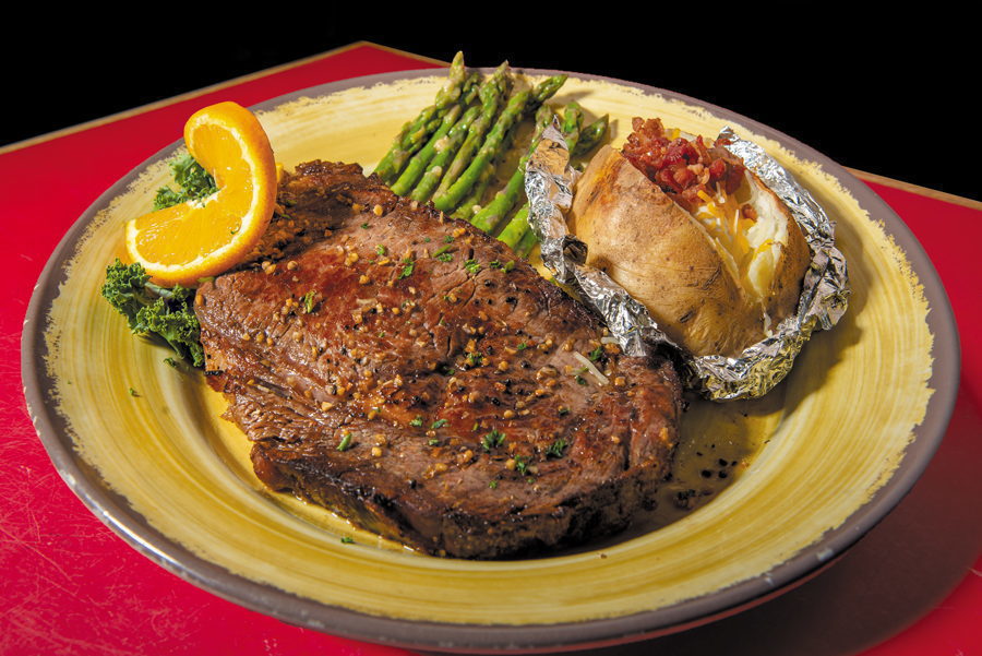 Jolly Roger steak and baked potato