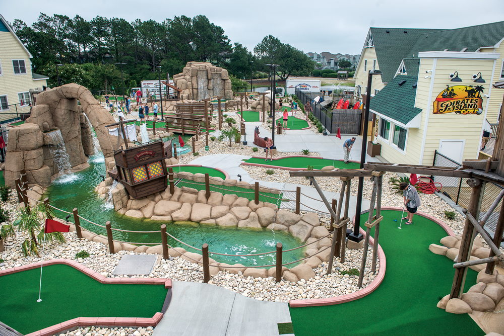 Mini golf at Pirates Island at Corolla Light Town Center