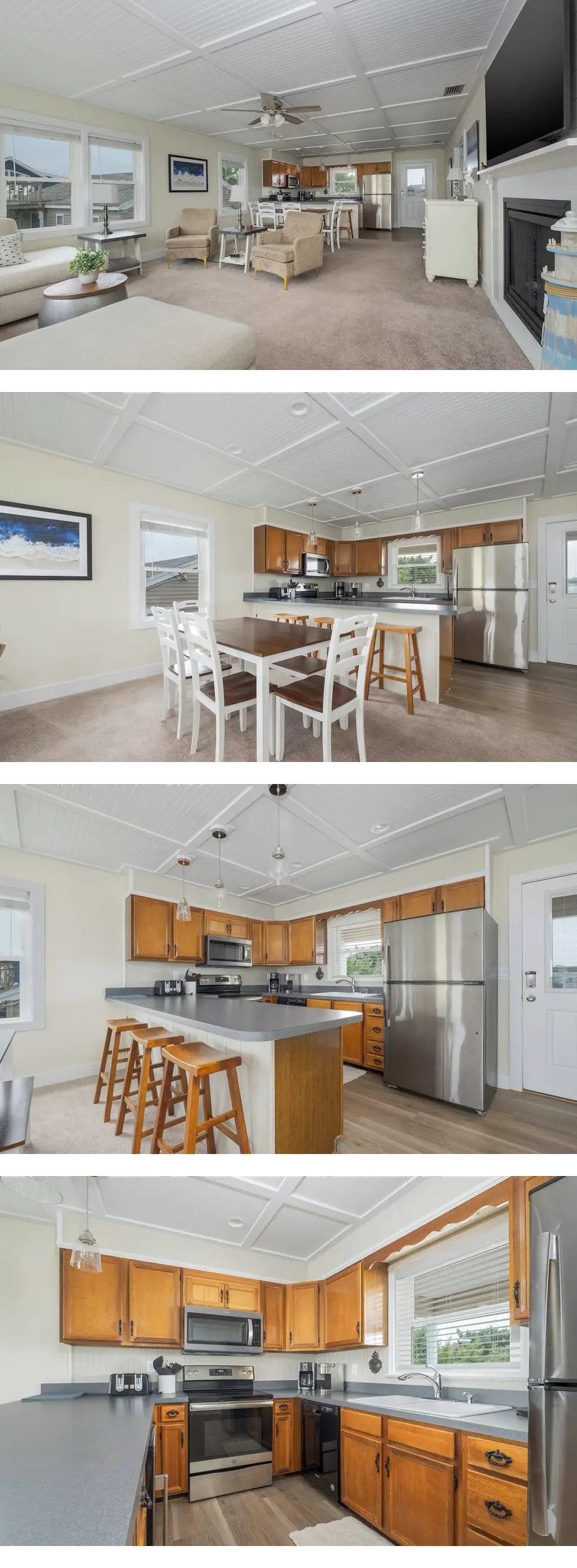 Cotton's Cabana, 3-bedroom duplex in KDH, NC, pet friendly, just steps from the beach.