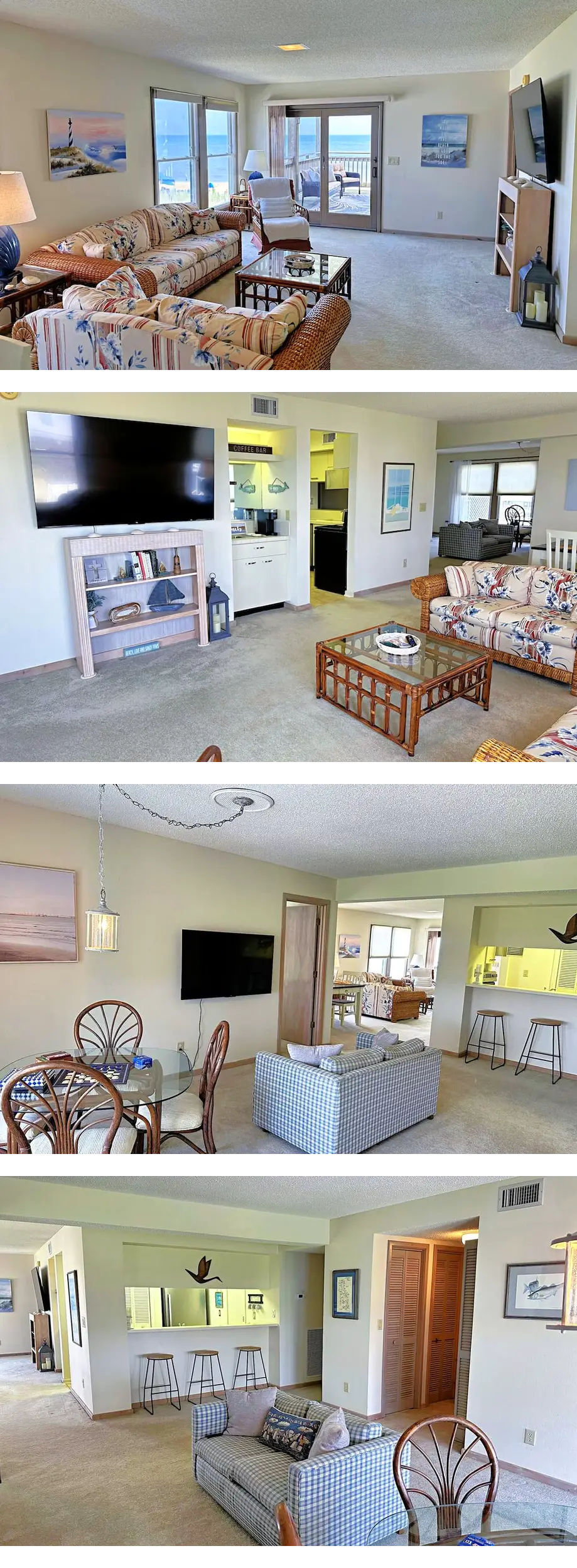 Dog-friendly oceanfront condo, 2 bedrooms plus bonus room, expansive oceanfront decks!